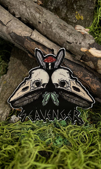 Scavenger Bird Skull Vinyl Sticker