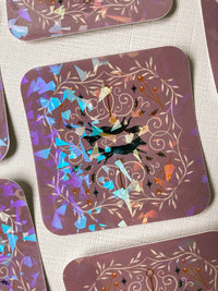 Fox Manor Holographic Vinyl Sticker