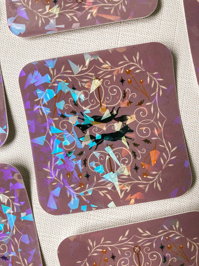 Fox Manor Holographic Vinyl Sticker
