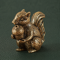 Solid Brass Squirrel Figurine