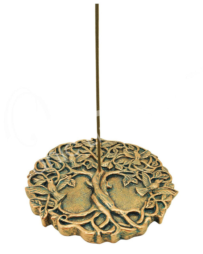Round Tree of Life Copper Finish Incense Burner