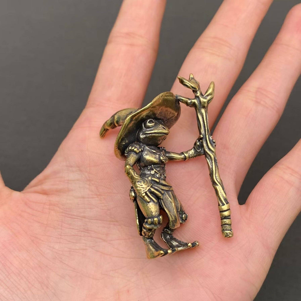 Brass Wizard Frog Decoration