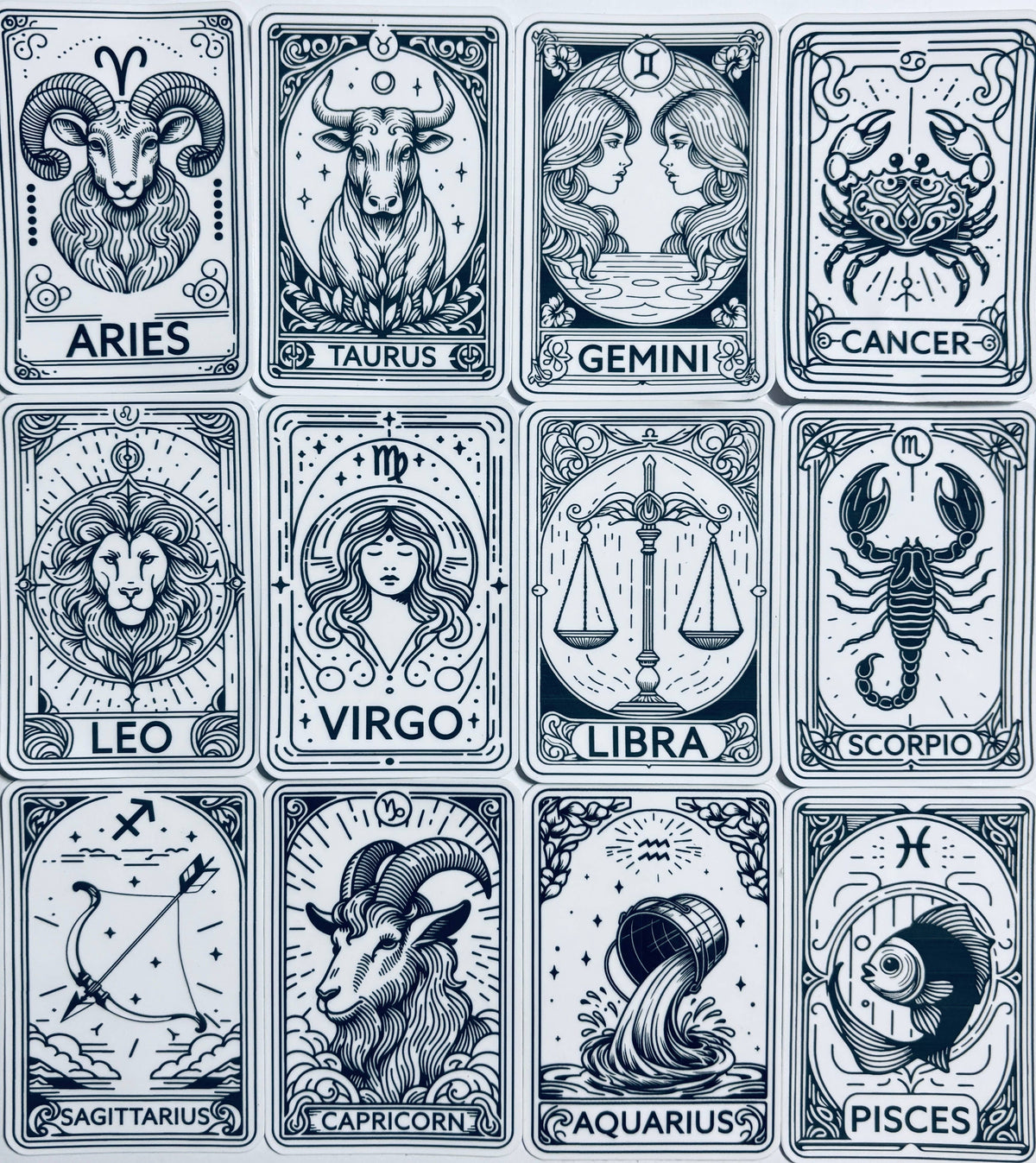 Tarot Themed Zodiac Stickers