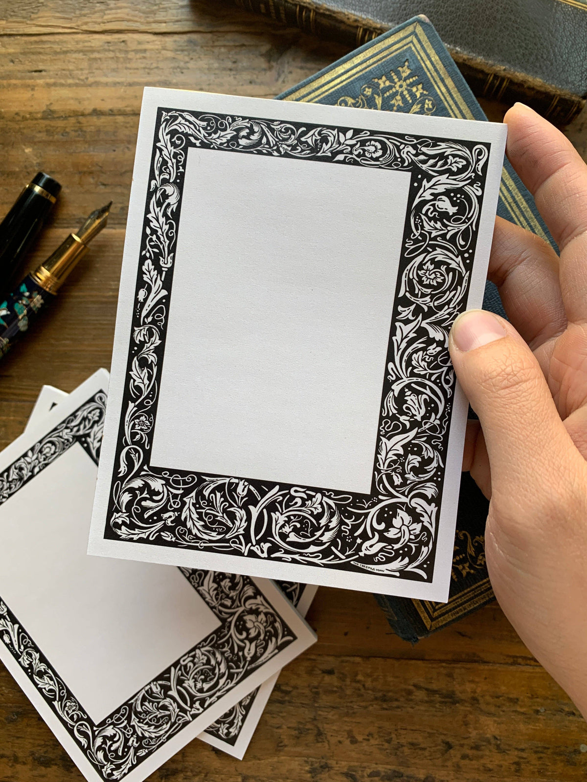 Winding Floral Border Notepad