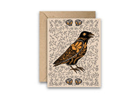 Dark Omens Raven Greeting Card