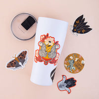 Gold Vines Moth Vinyl Sticker
