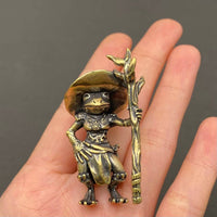 Brass Wizard Frog Decoration
