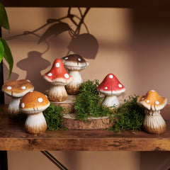 Ceramic Mushroom Figurines