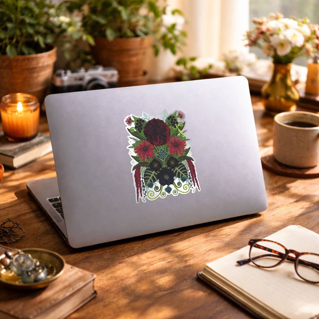 Black Dahlia Matte Mirror PVC-Free Sticker