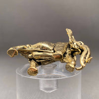 Brass Elephant with Long Tusks Figurine