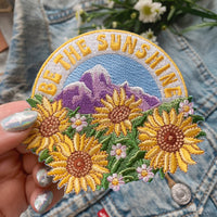 Be the Sunshine Sunflower Embroidered Patch