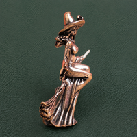 Solid Brass Witch Figurine