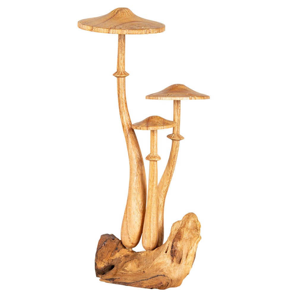 Wooden Mushroom Decoration