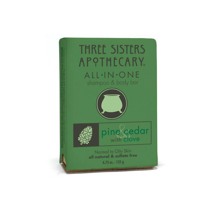 Pine & Cedar All in One Shampoo & Body Bar