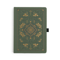 Storybook In Vintage Olive Dot Grid Notebook