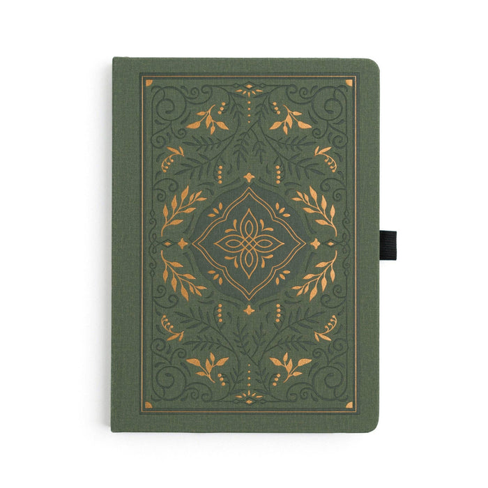 Storybook In Vintage Olive Dot Grid Notebook