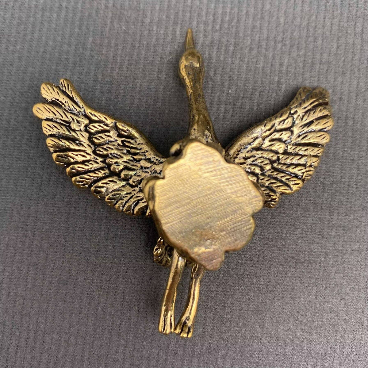Brass Flying Crane Figurine