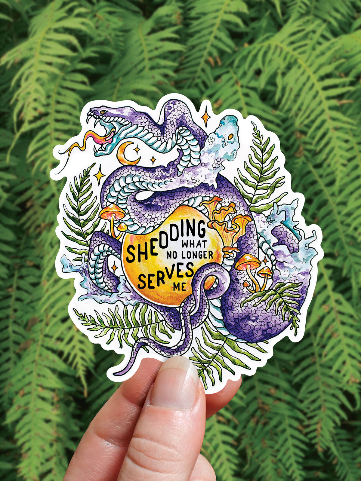 Shedding Snake Vinyl Sticker