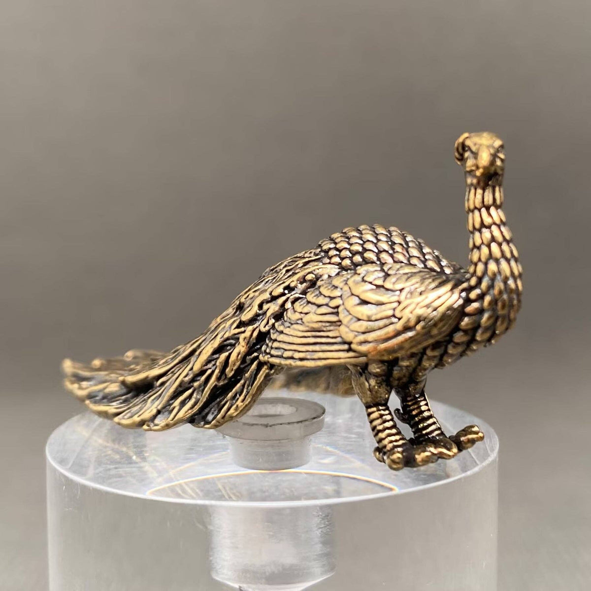 Brass Peahen Decoration