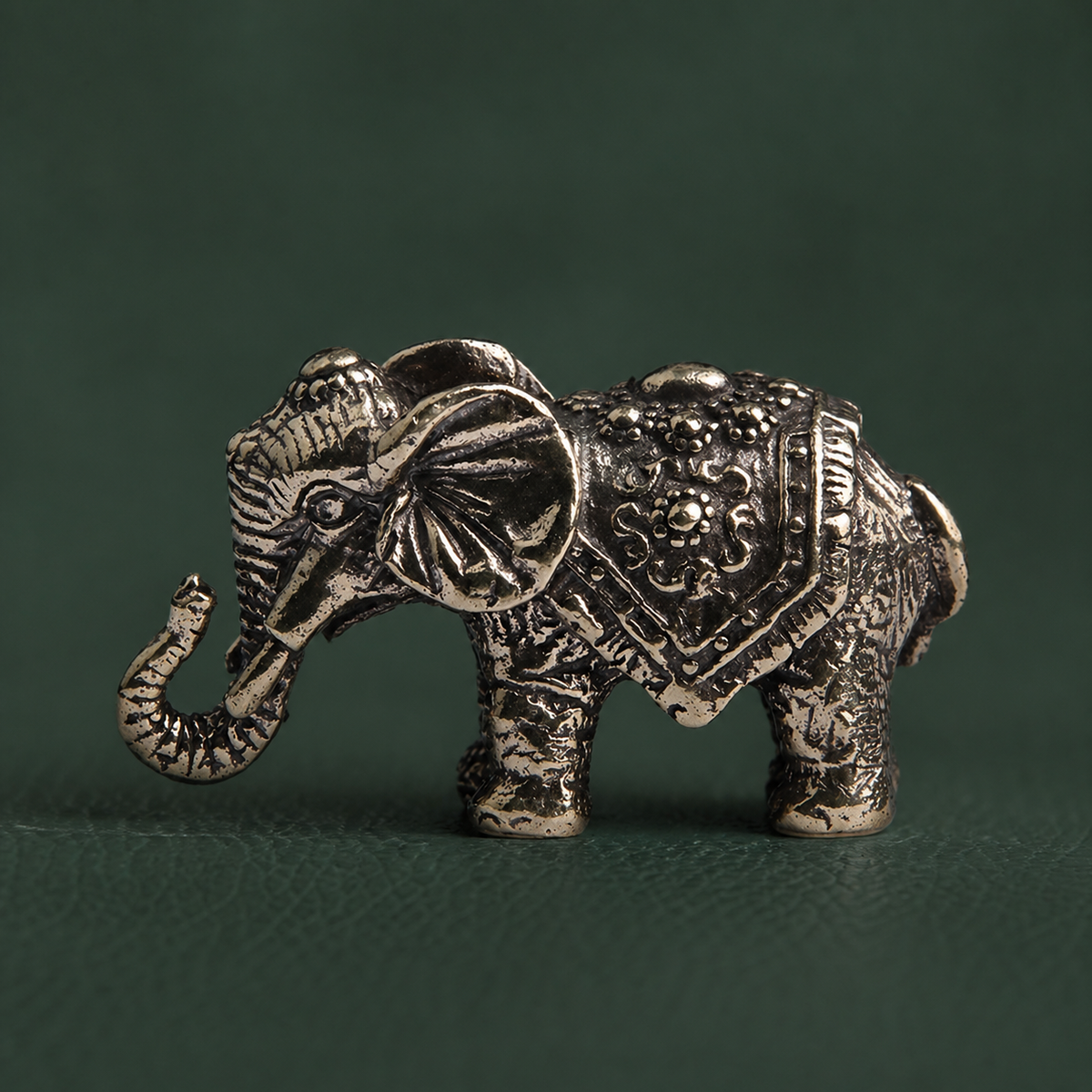 Antique Brass Lucky Elephant Figurine