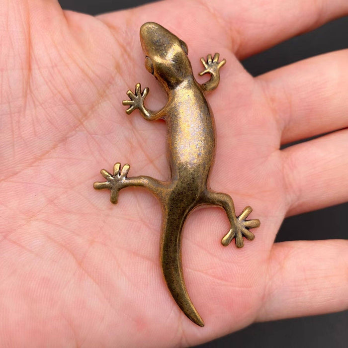 Brass Gecko Decoration