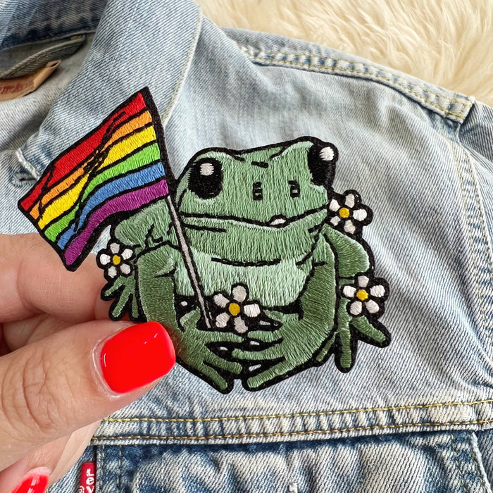 Pride Frog Embroidered Patch