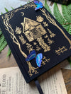 Woodland Cottage Lined Journal with Black Linen Binding & Foil Stamping