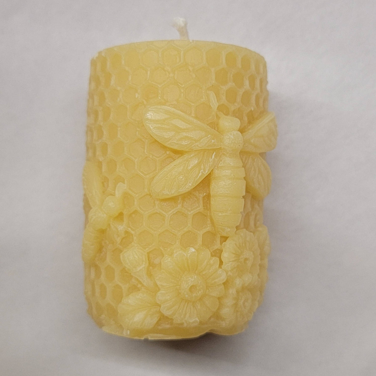 Beeswax Queen Bee in the Garden Pillar Candle