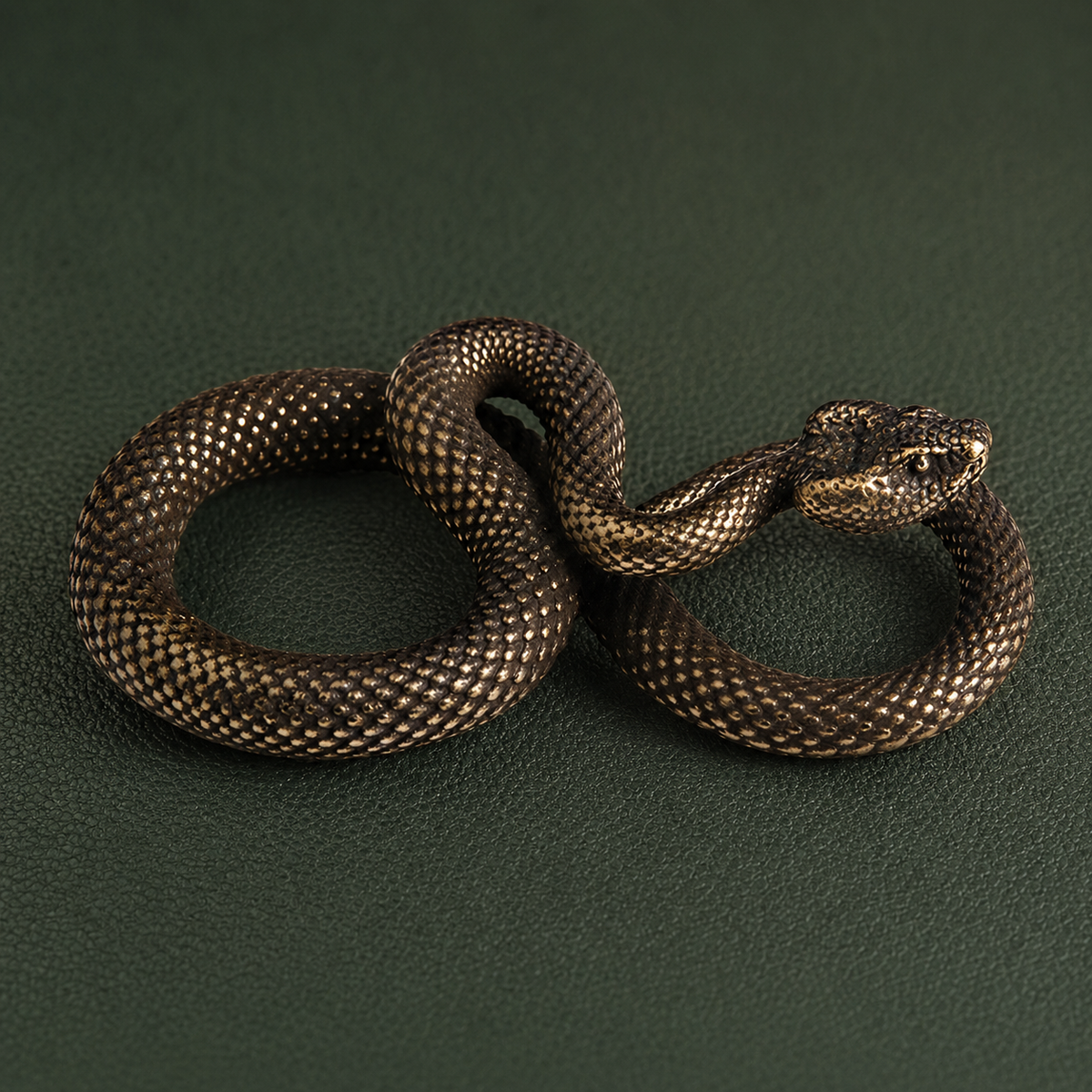 Antique Brass Coiled Serpent