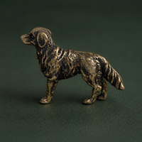 Antique Brass Shepherd Dog Figurine