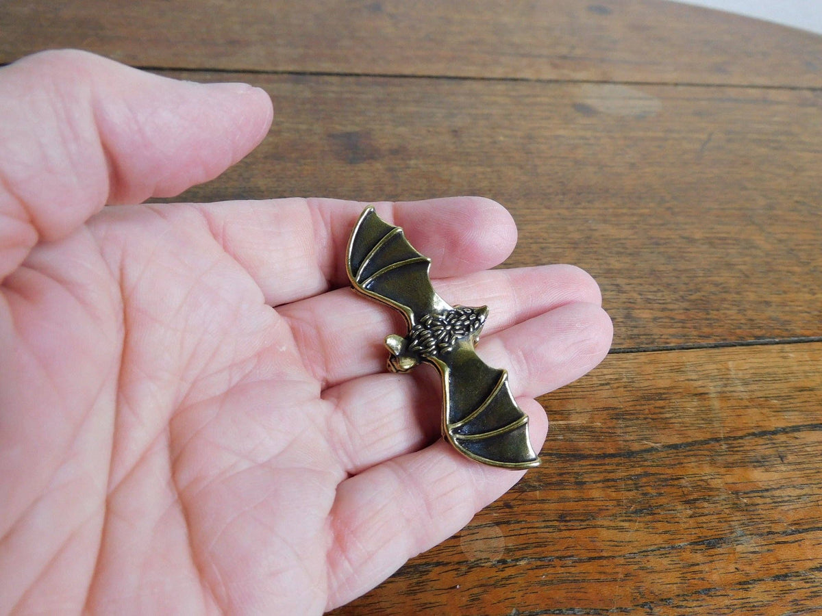 Brass Bat Figurine