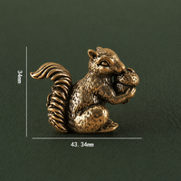 Solid Brass Squirrel Figurine
