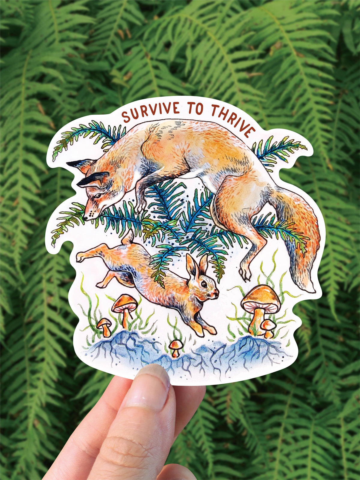 Fox + Hare Vinyl Sticker
