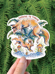 Fox + Hare Vinyl Sticker