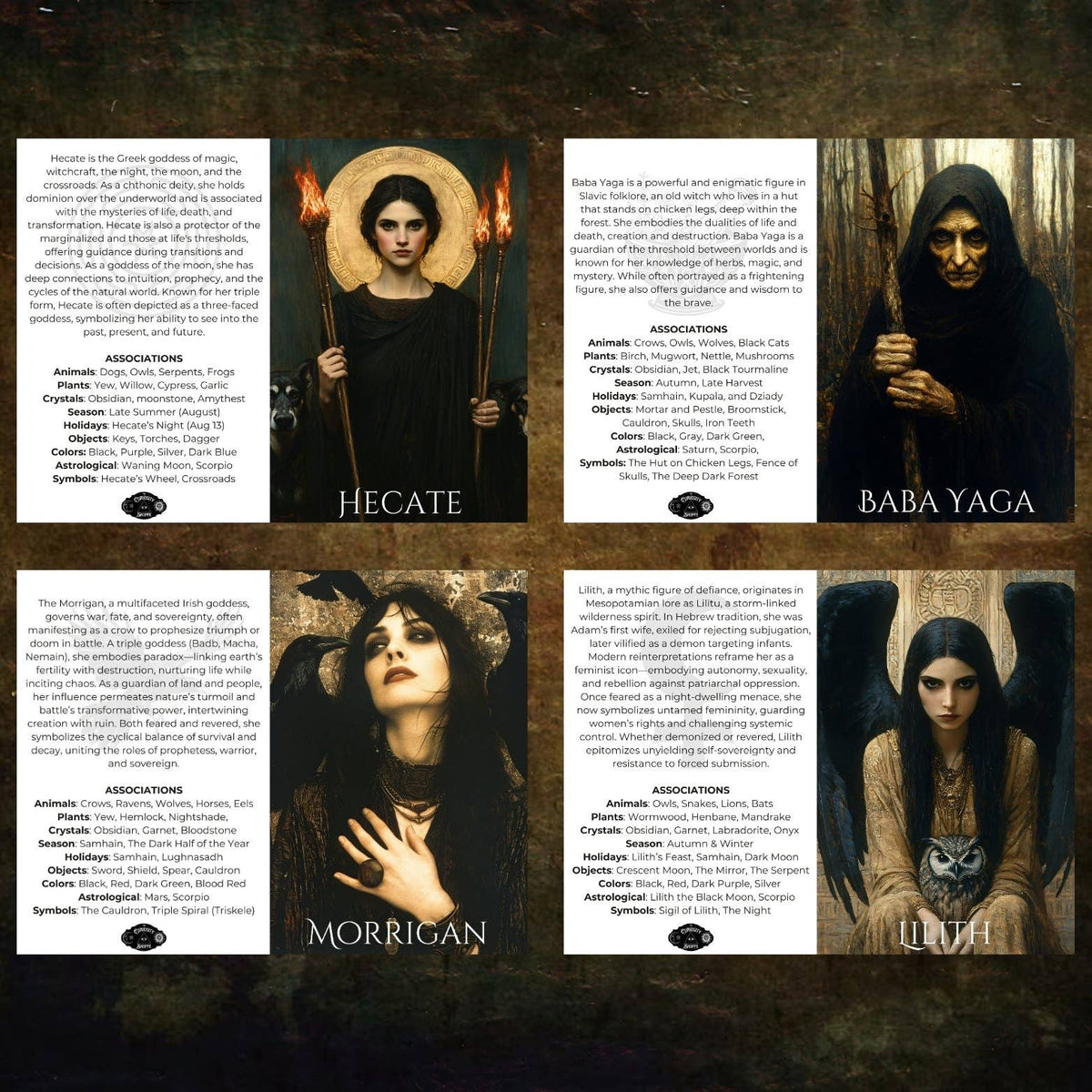 Dark Goddess Greeting Cards
