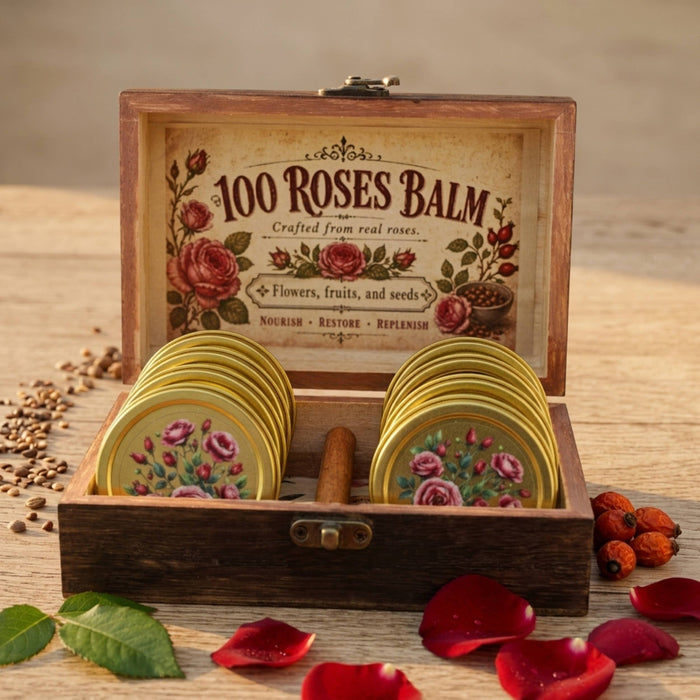 100 Roses Balm | Rosehip Lip & Skin Balm by Blooming Wild Botanicals