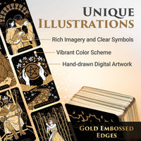 Wyspell Starlight Tarot Cards: Gold Edition