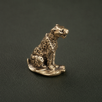 Antique Brass Leopard Figurine