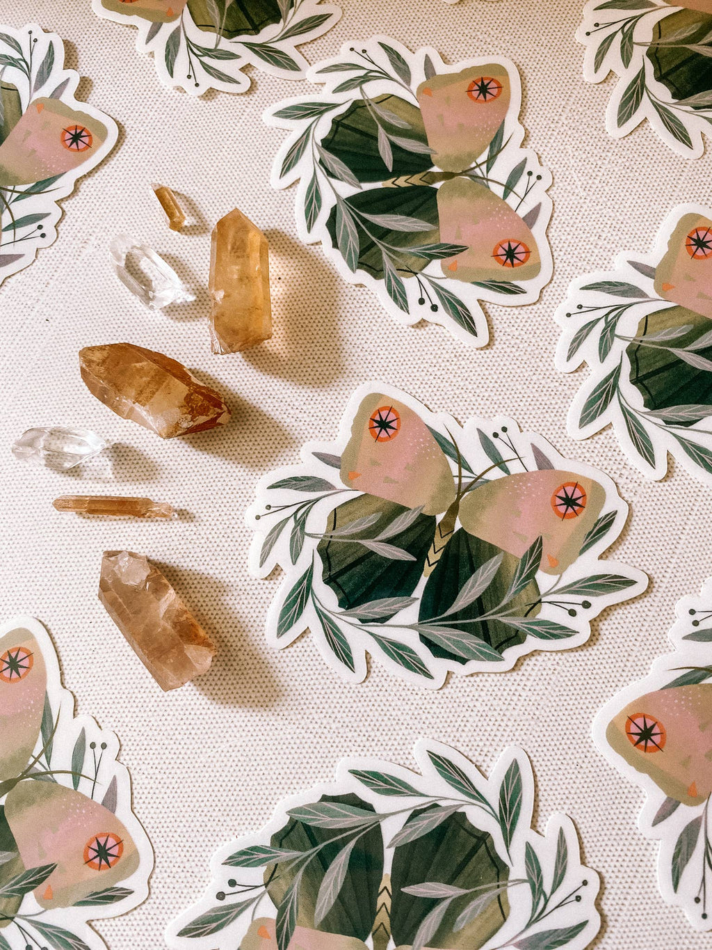 Botanical Moth Vinyl Sticker