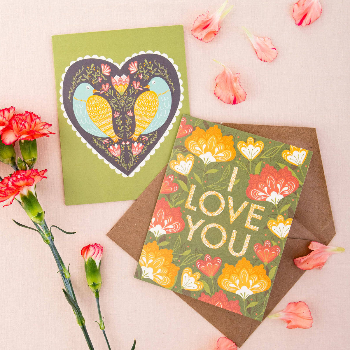 Birds at Heart Greeting Card