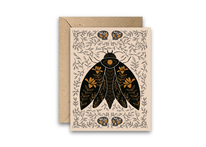 Dark Omens Moth Greeting Card