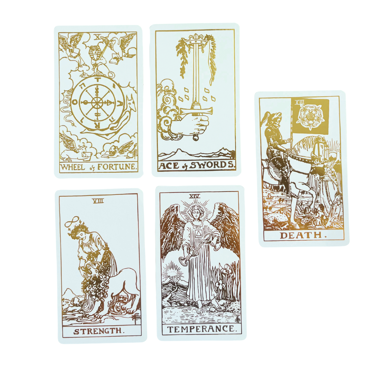 White Gold Rider Waite Tarot Deck