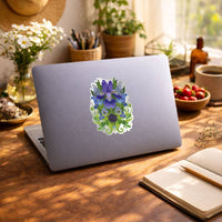 Iris & Ladybug Matte Mirror PVC-Free Sticker