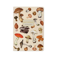 White Mushroom A4 Lined Notebook