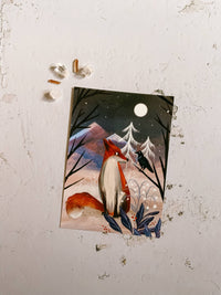 Fox & Crow Art Print