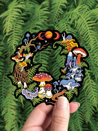 Mushroom Fairy Wreath Vinyl Sticker