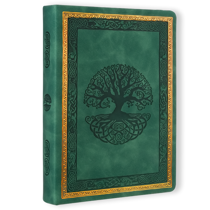 Celtic Tree of Life Evergreen Leather Style Journal
