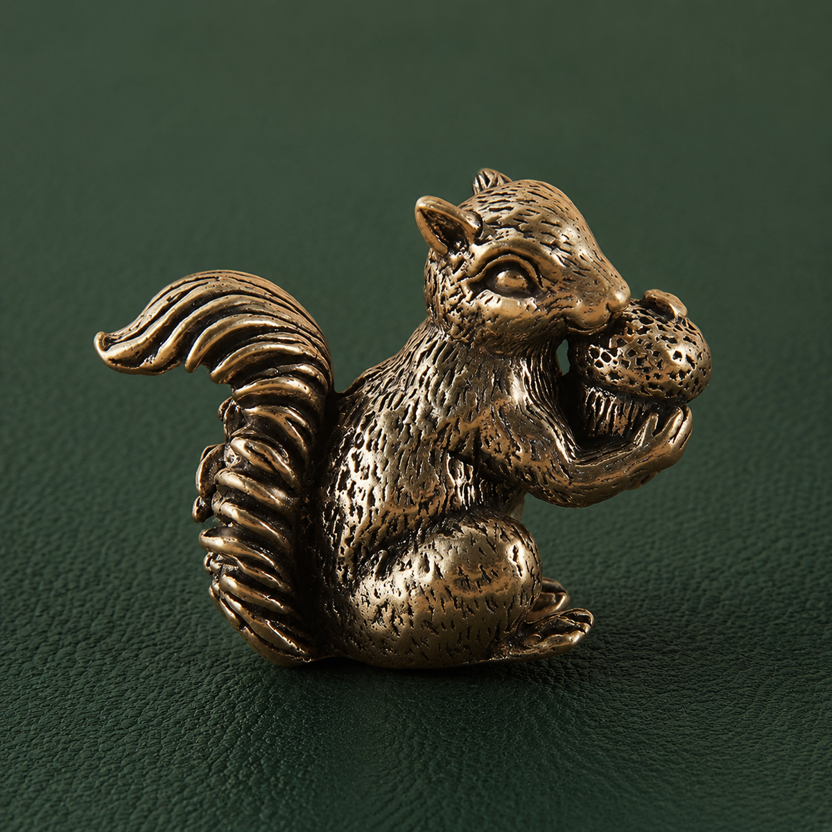 Solid Brass Squirrel Figurine