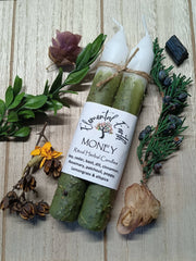 Money Herbal Ritual Candles | Prosperity, Success & Abundance