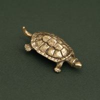 Antique Brass Money Turtle Figurine